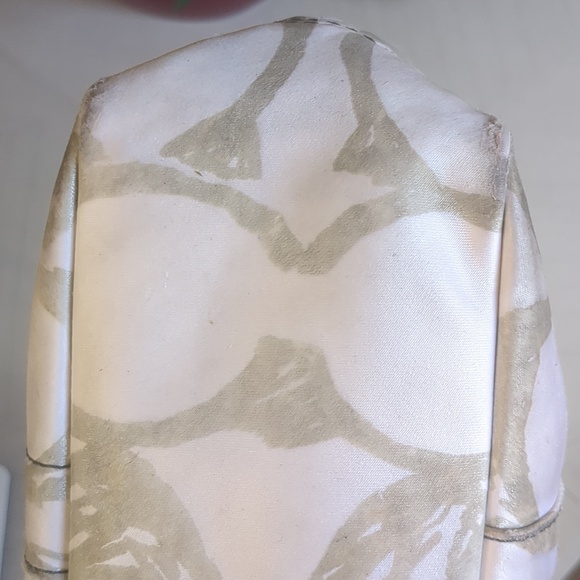 Coach Signature Logo Pubric & Leather Shoulder Bag/Purse - Picture 14 of 17